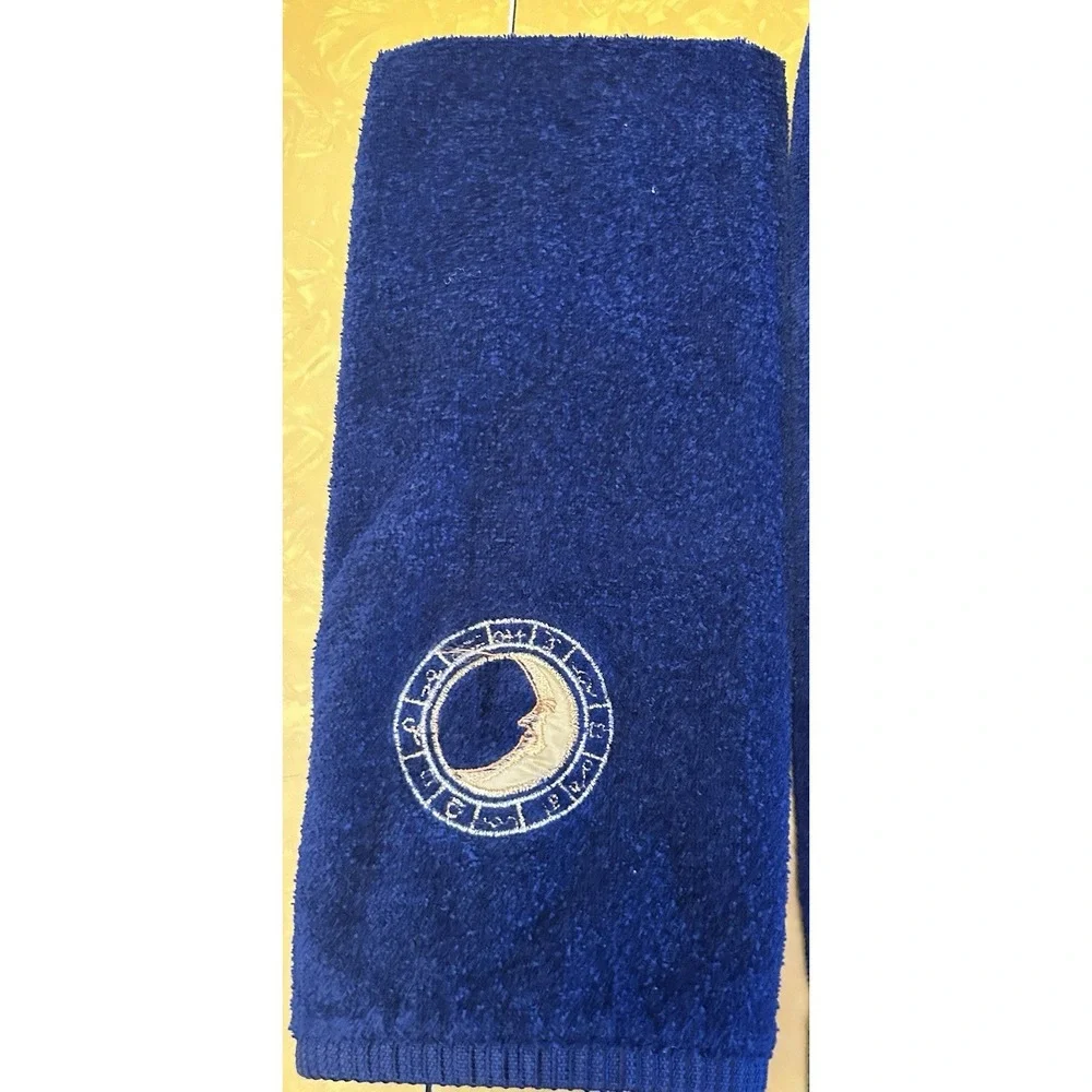 VTG 90s 3 Piece Bathroom Towel Set Sun Moon Stars Y2K